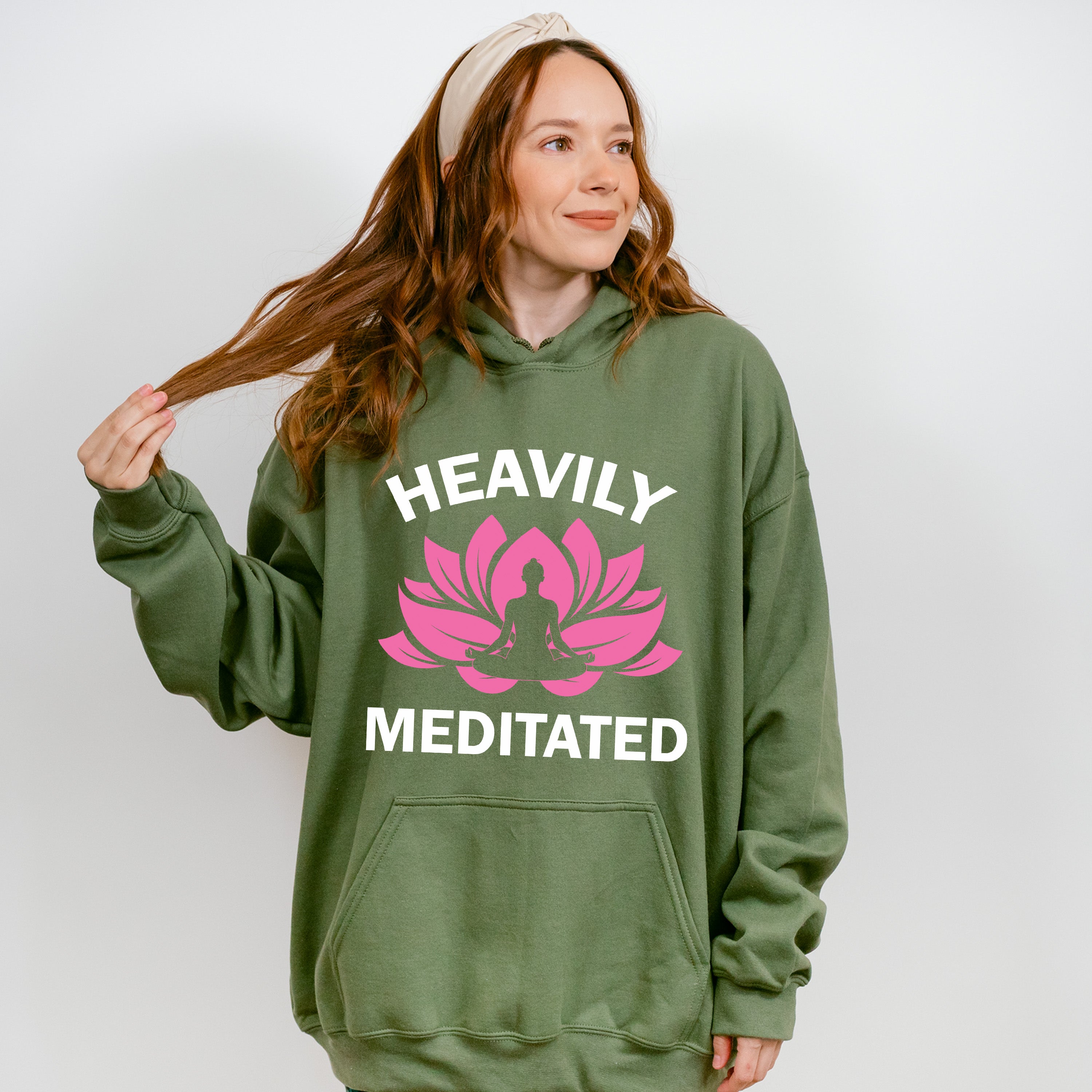 Heavily Meditated - Yoga Unisex Crewneck T-Shirt Sweatshirt Hoodie