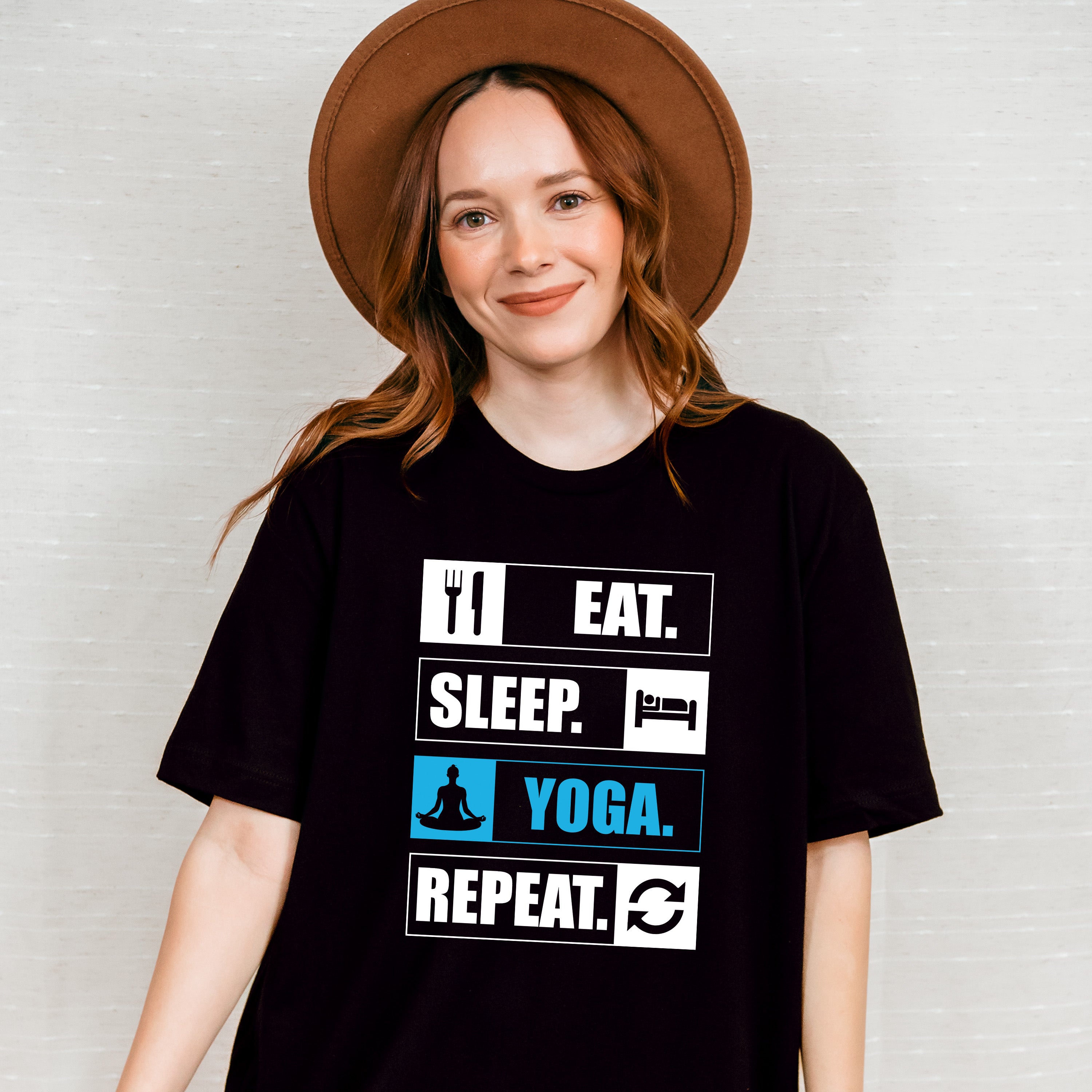 Eat Sleep Yoga Repeat - Yoga Unisex Crewneck T-Shirt Sweatshirt Hoodie