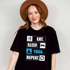 Eat Sleep Yoga Repeat - Yoga Unisex Crewneck T-Shirt Sweatshirt Hoodie