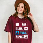 Eat Sleep Yoga Repeat - Yoga Unisex Crewneck T-Shirt Sweatshirt Hoodie
