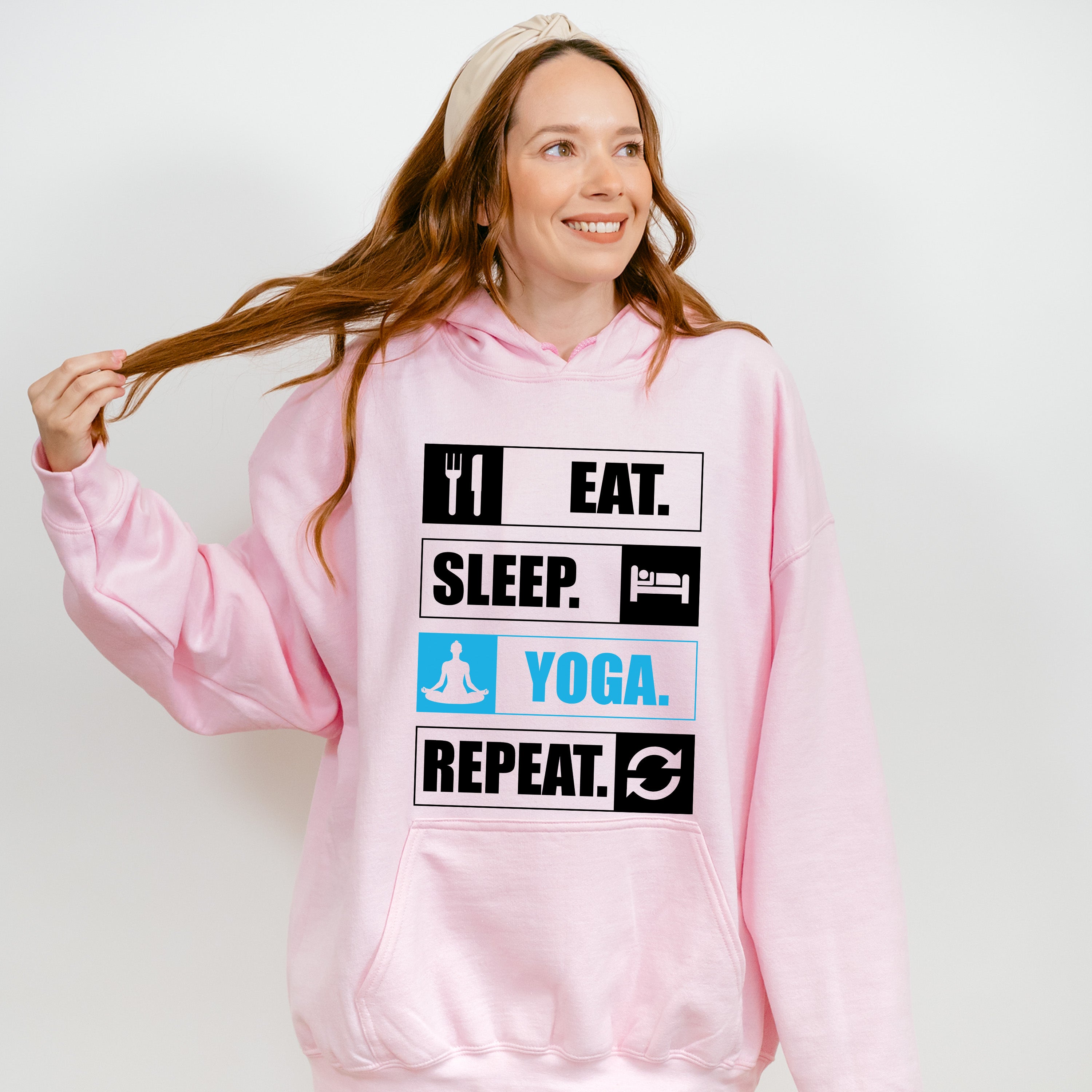 Eat Sleep Yoga Repeat - Yoga Unisex Crewneck T-Shirt Sweatshirt Hoodie