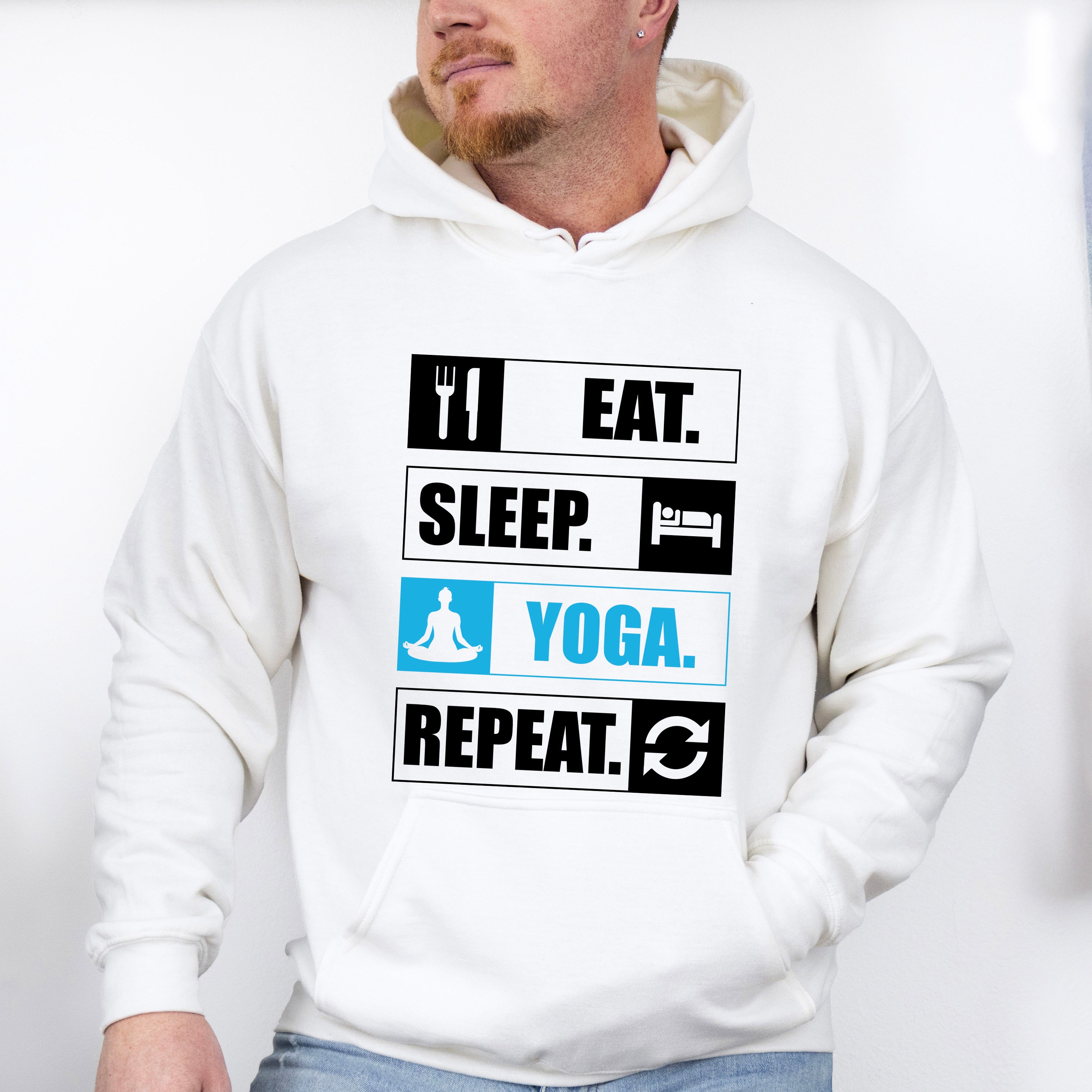 Eat Sleep Yoga Repeat - Yoga Unisex Crewneck T-Shirt Sweatshirt Hoodie