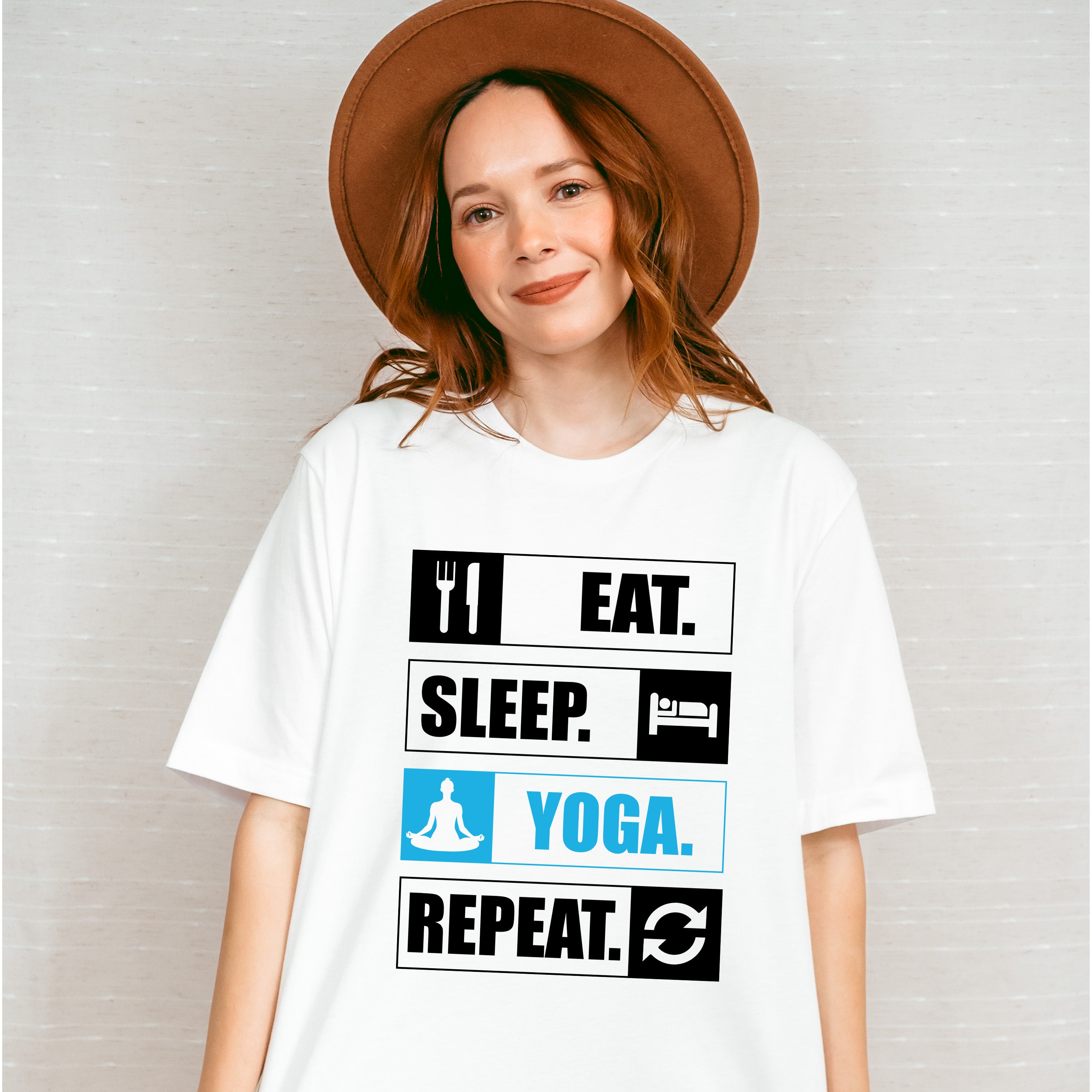 Eat Sleep Yoga Repeat - Yoga Unisex Crewneck T-Shirt Sweatshirt Hoodie