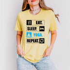 Eat Sleep Yoga Repeat - Yoga Unisex Crewneck T-Shirt Sweatshirt Hoodie