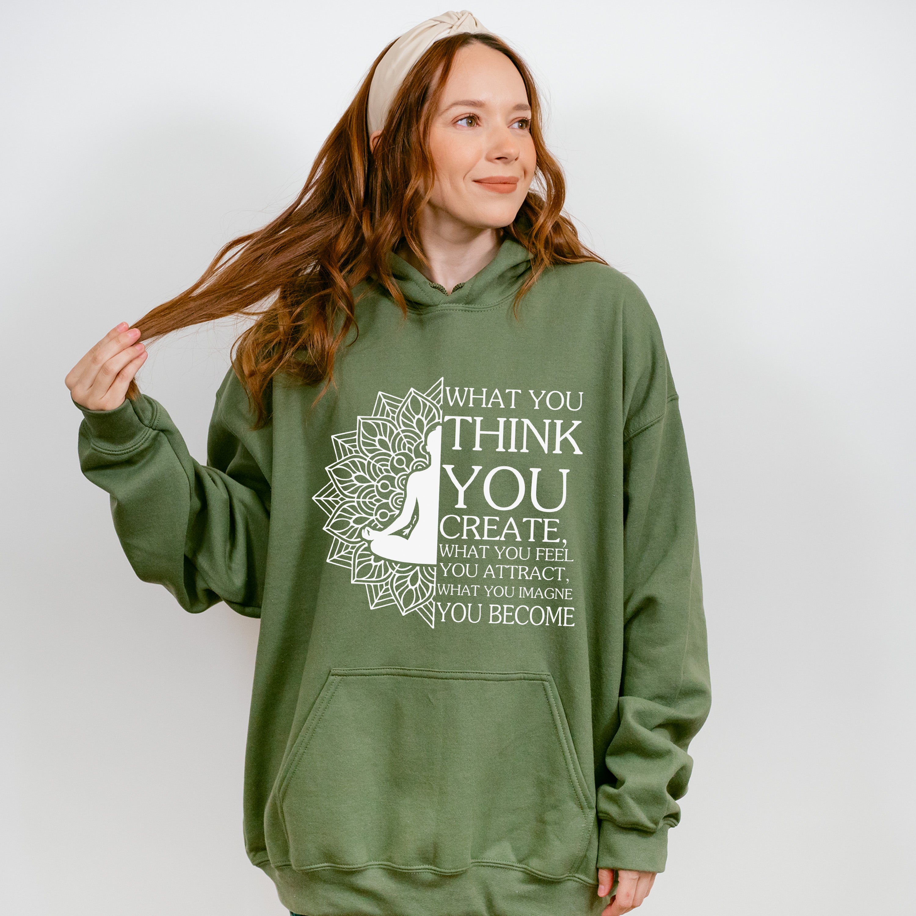 What You Think You Create - Yoga Unisex Crewneck T-Shirt Sweatshirt Hoodie