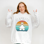 LLAMASTE Retro Sunset Design - Yoga Unisex Crewneck T-Shirt Sweatshirt Hoodie