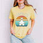 LLAMASTE Retro Sunset Design - Yoga Unisex Crewneck T-Shirt Sweatshirt Hoodie