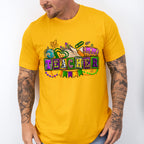 Teacher Mardi Gras Design - Mardi Gras Unisex Crewneck T-Shirt Sweatshirt Hoodie