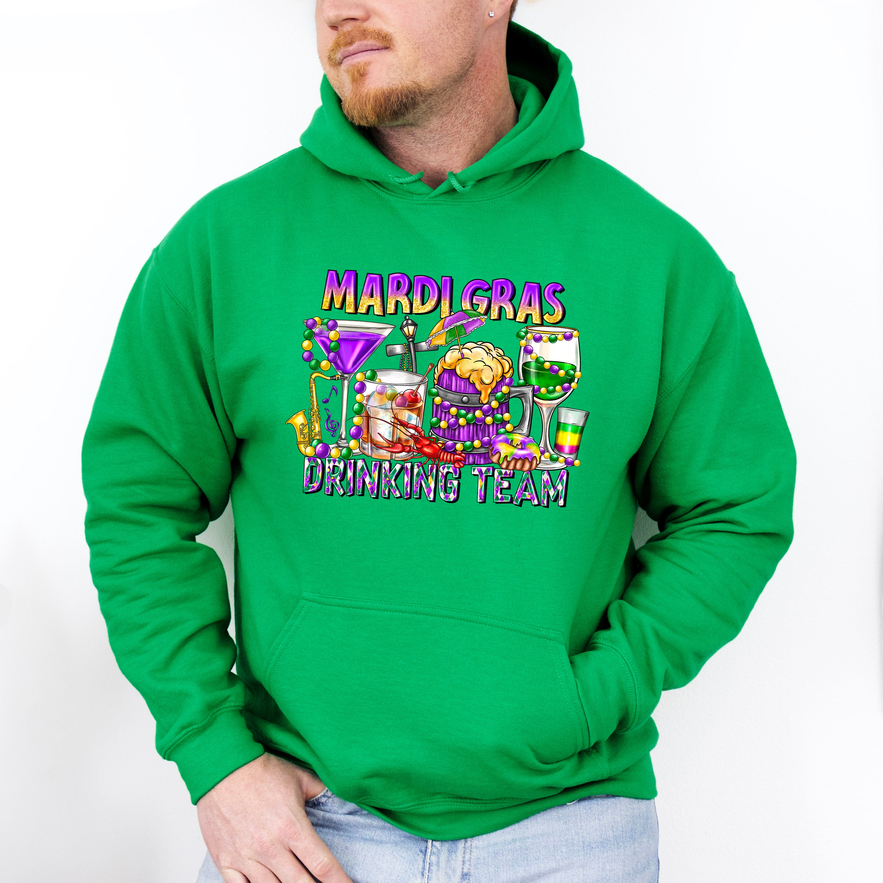 Mardi Gras Drinking Team - Mardi Gras Unisex Crewneck T-Shirt Sweatshirt Hoodie