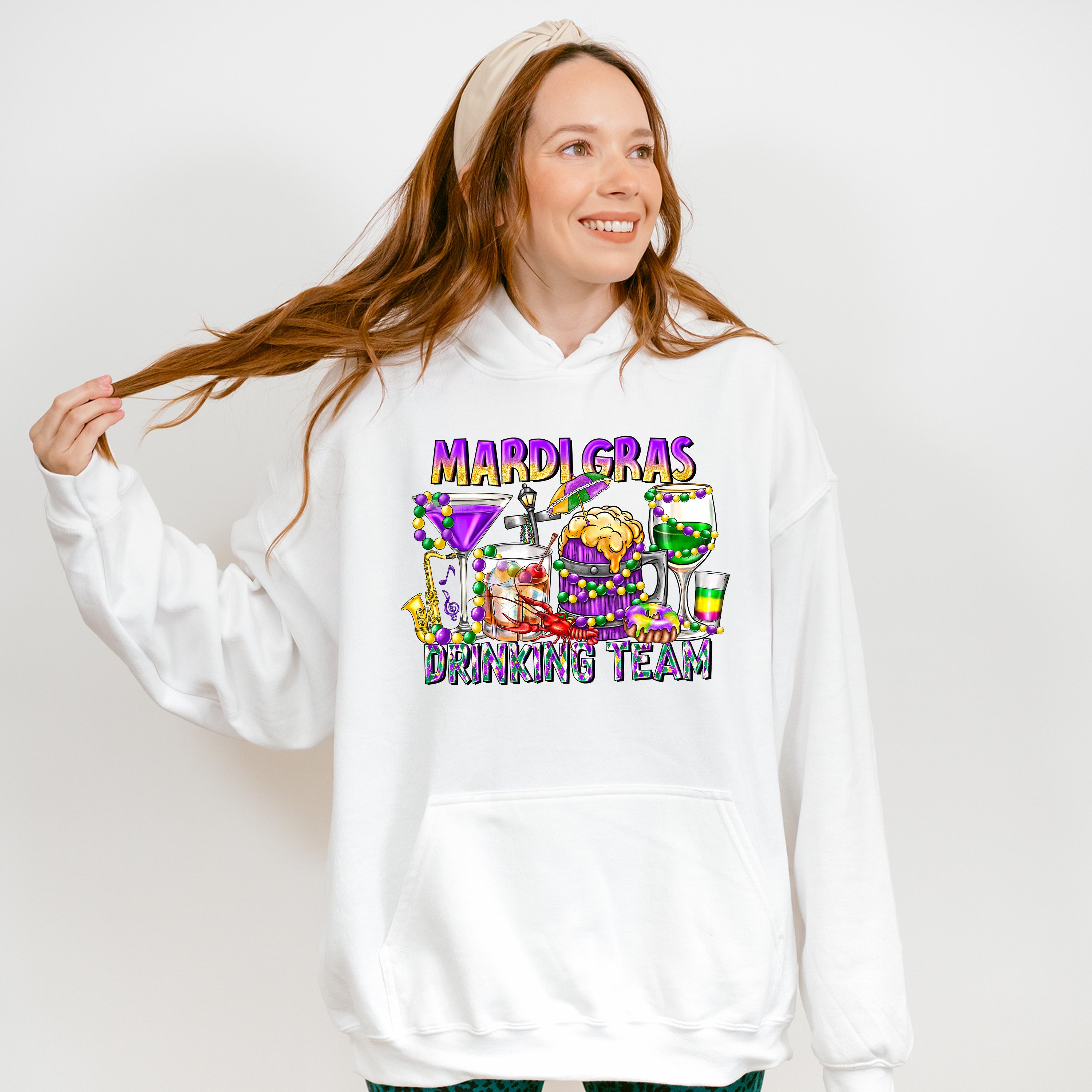 Mardi Gras Drinking Team - Mardi Gras Unisex Crewneck T-Shirt Sweatshirt Hoodie