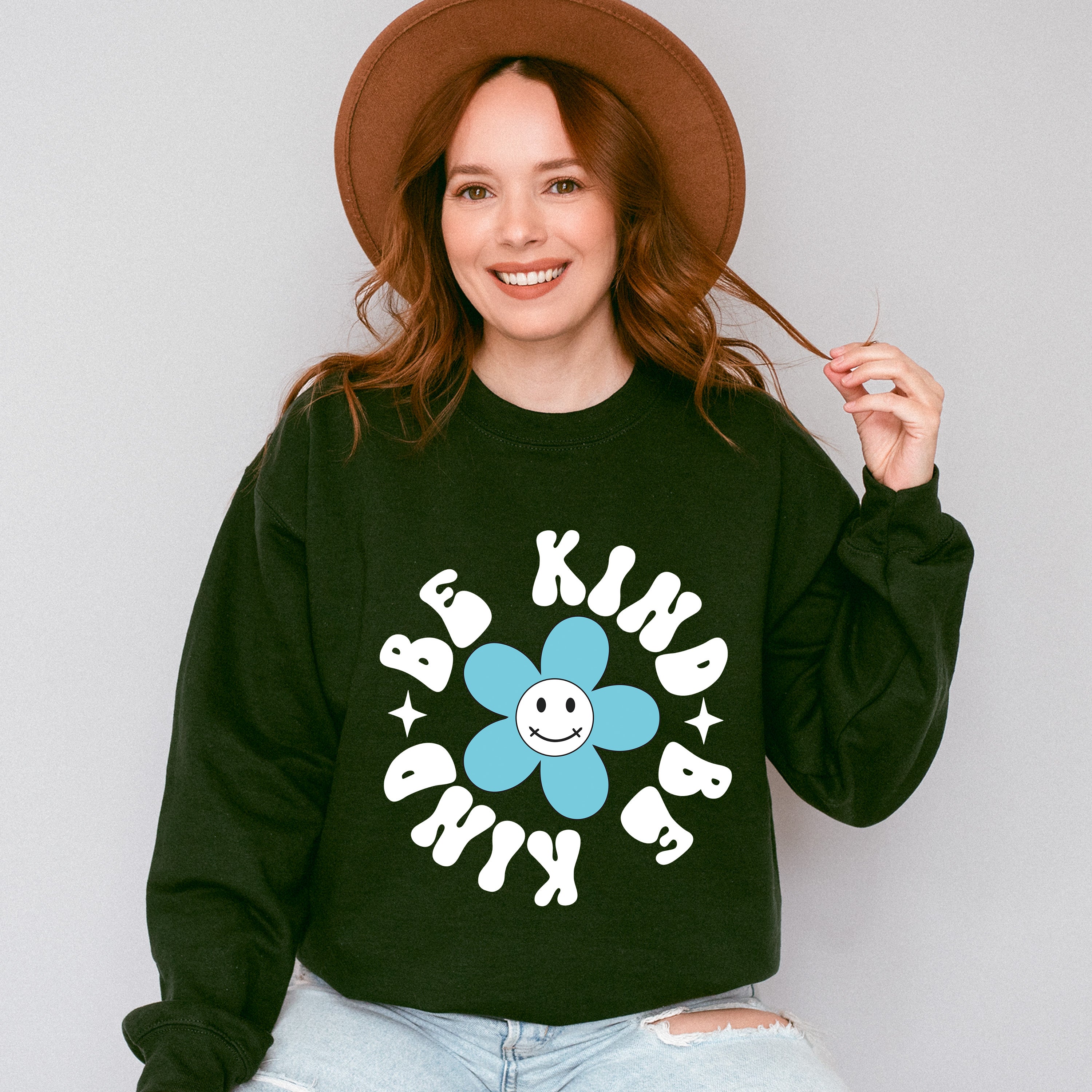 Be Kind Flower Design - Anti Bullying Unisex Crewneck T-Shirt Sweatshirt Hoodie