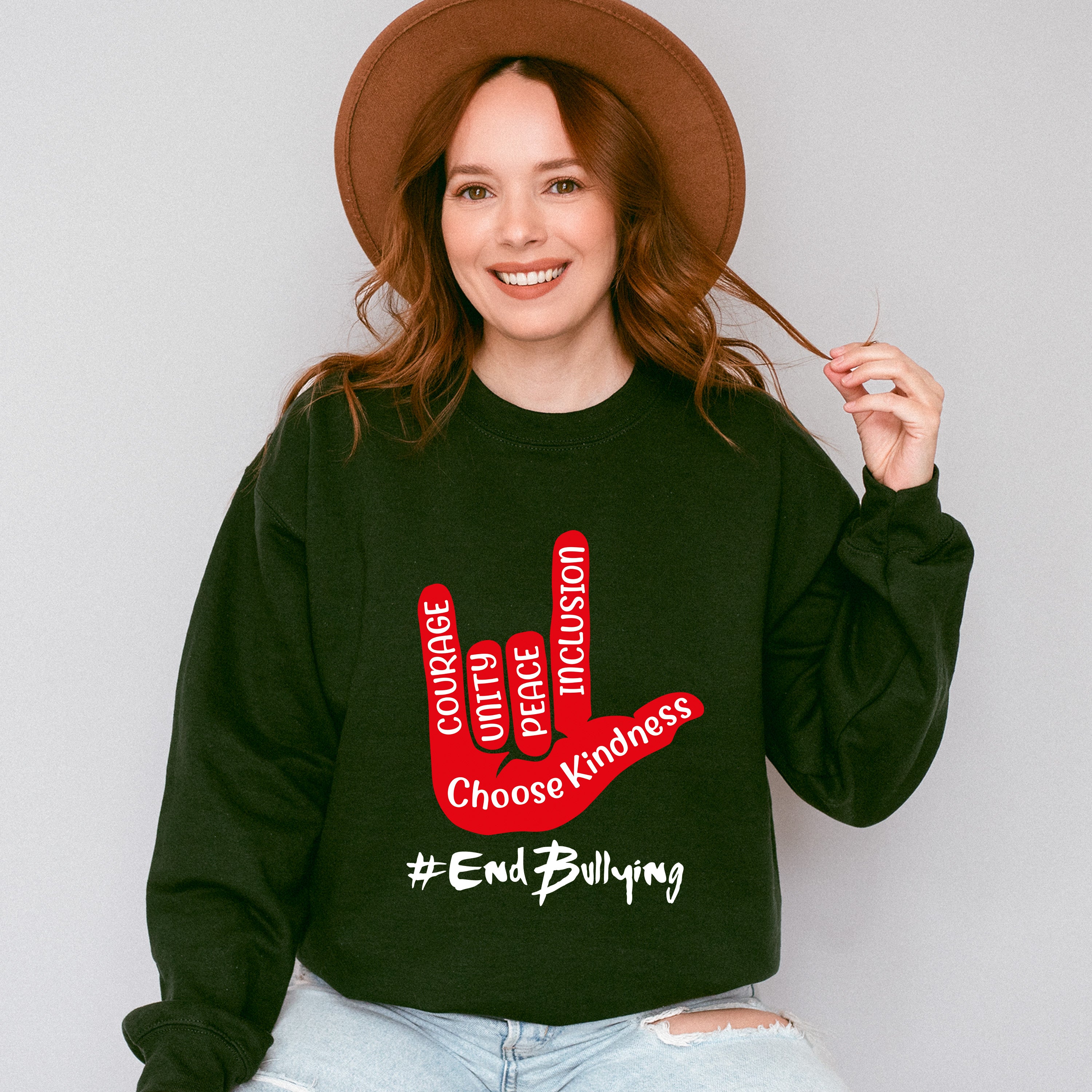 Choose Kindness End Bullying - Anti Bullying Unisex Crewneck T-Shirt Sweatshirt Hoodie