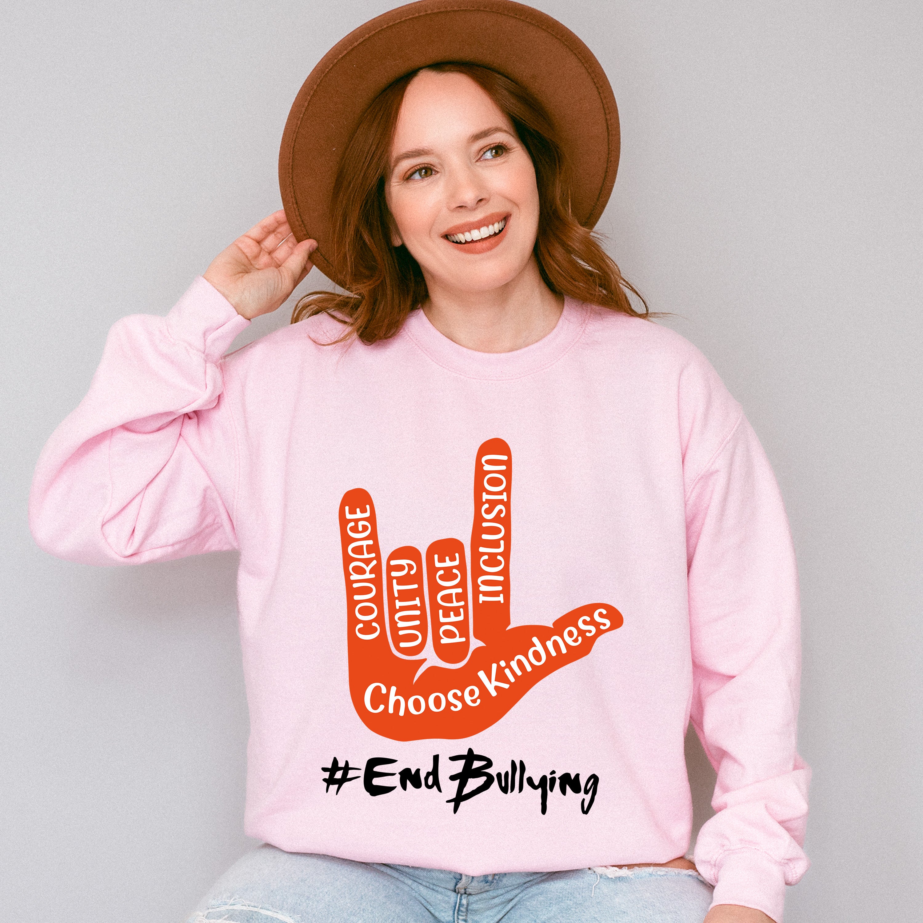 Choose Kindness End Bullying - Anti Bullying Unisex Crewneck T-Shirt Sweatshirt Hoodie