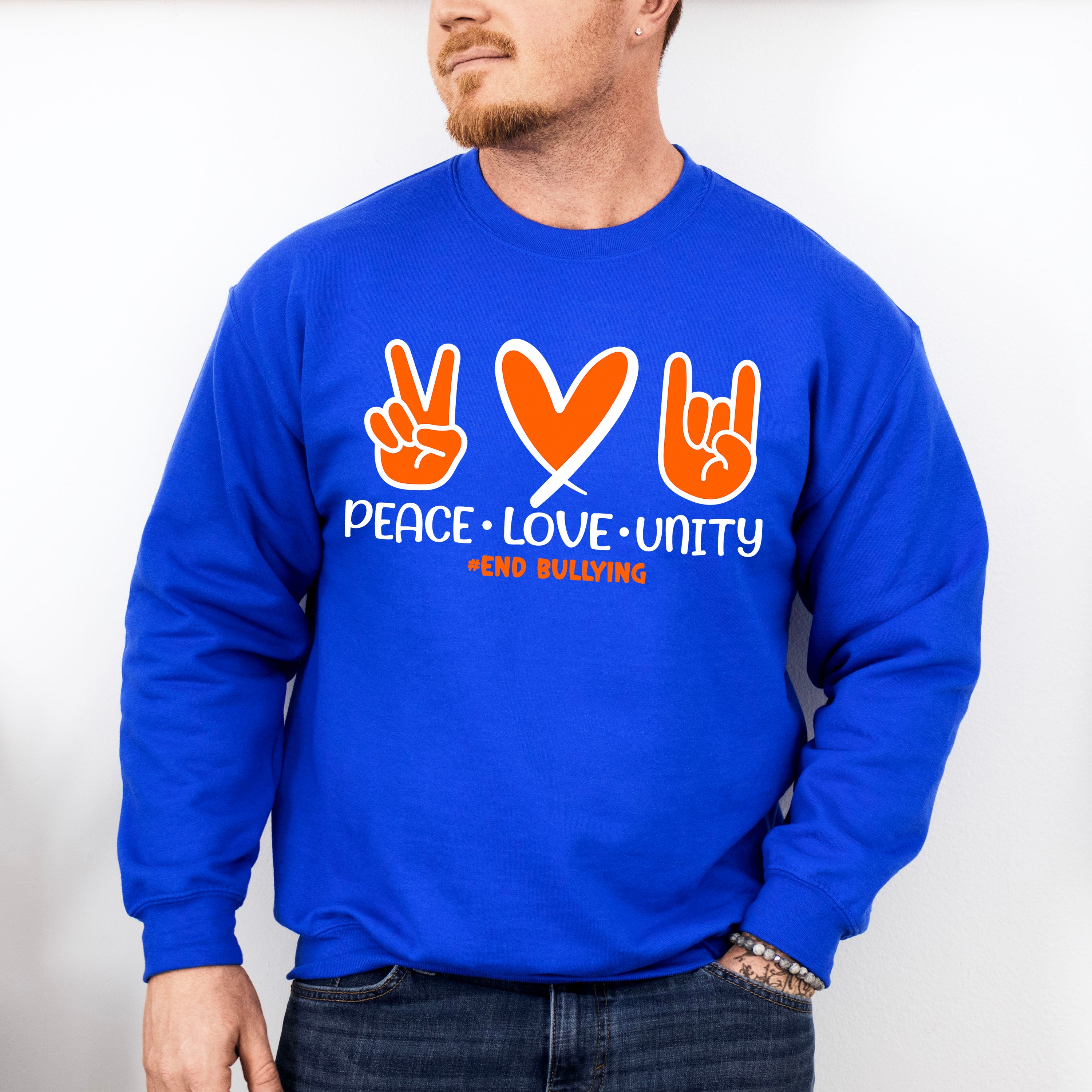 Peace Love Unity - Anti Bullying Unisex Crewneck T-Shirt Sweatshirt Hoodie