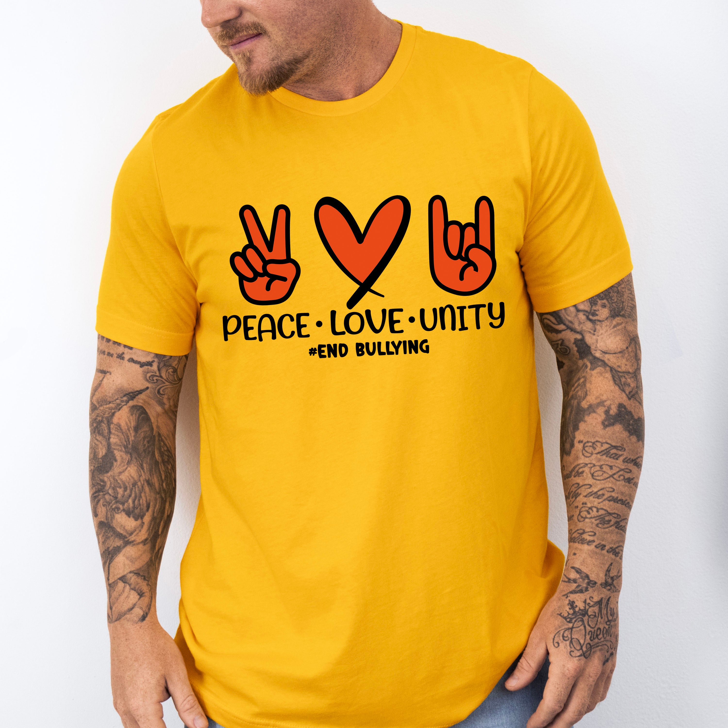 Peace Love Unity - Anti Bullying Unisex Crewneck T-Shirt Sweatshirt Hoodie