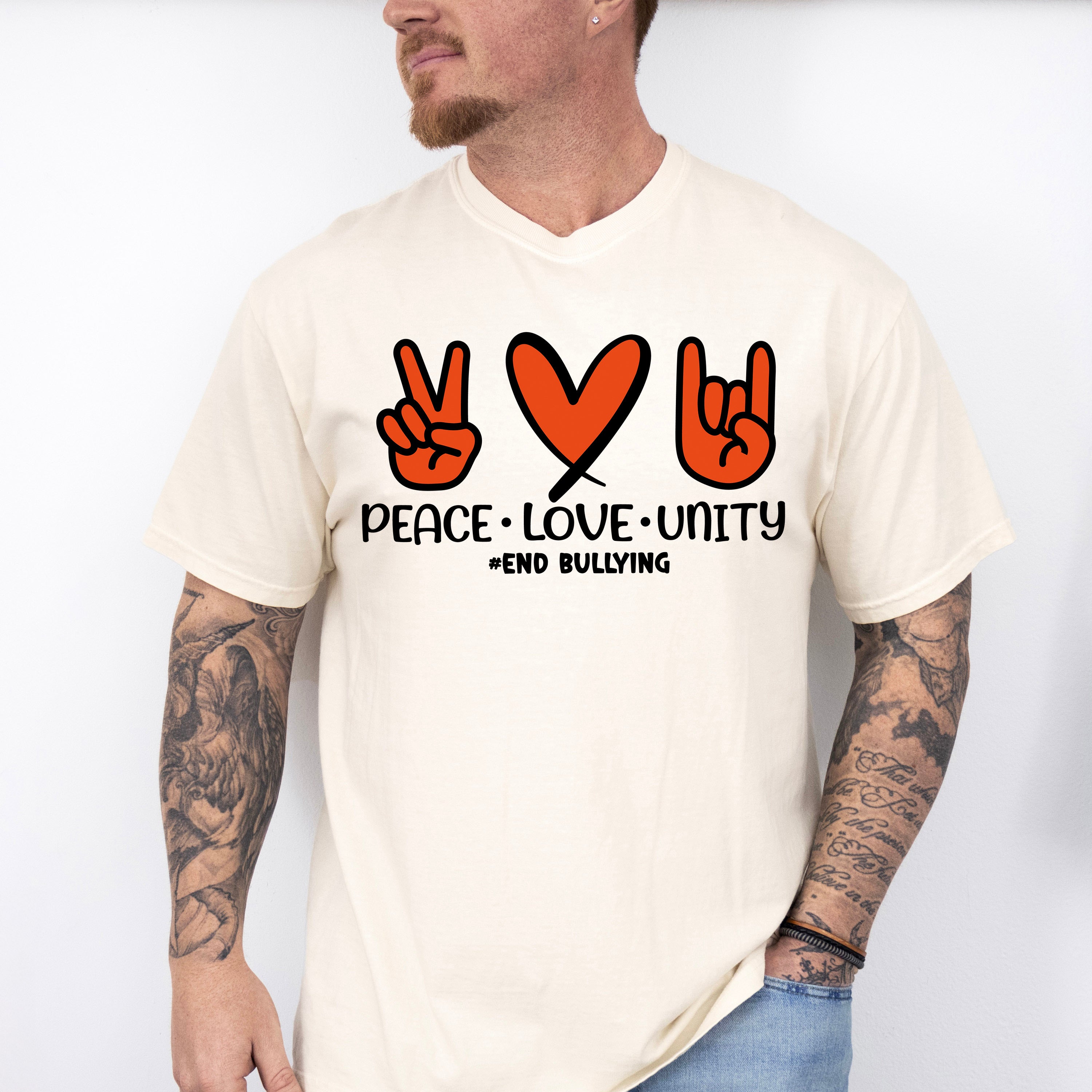 Peace Love Unity - Anti Bullying Unisex Crewneck T-Shirt Sweatshirt Hoodie