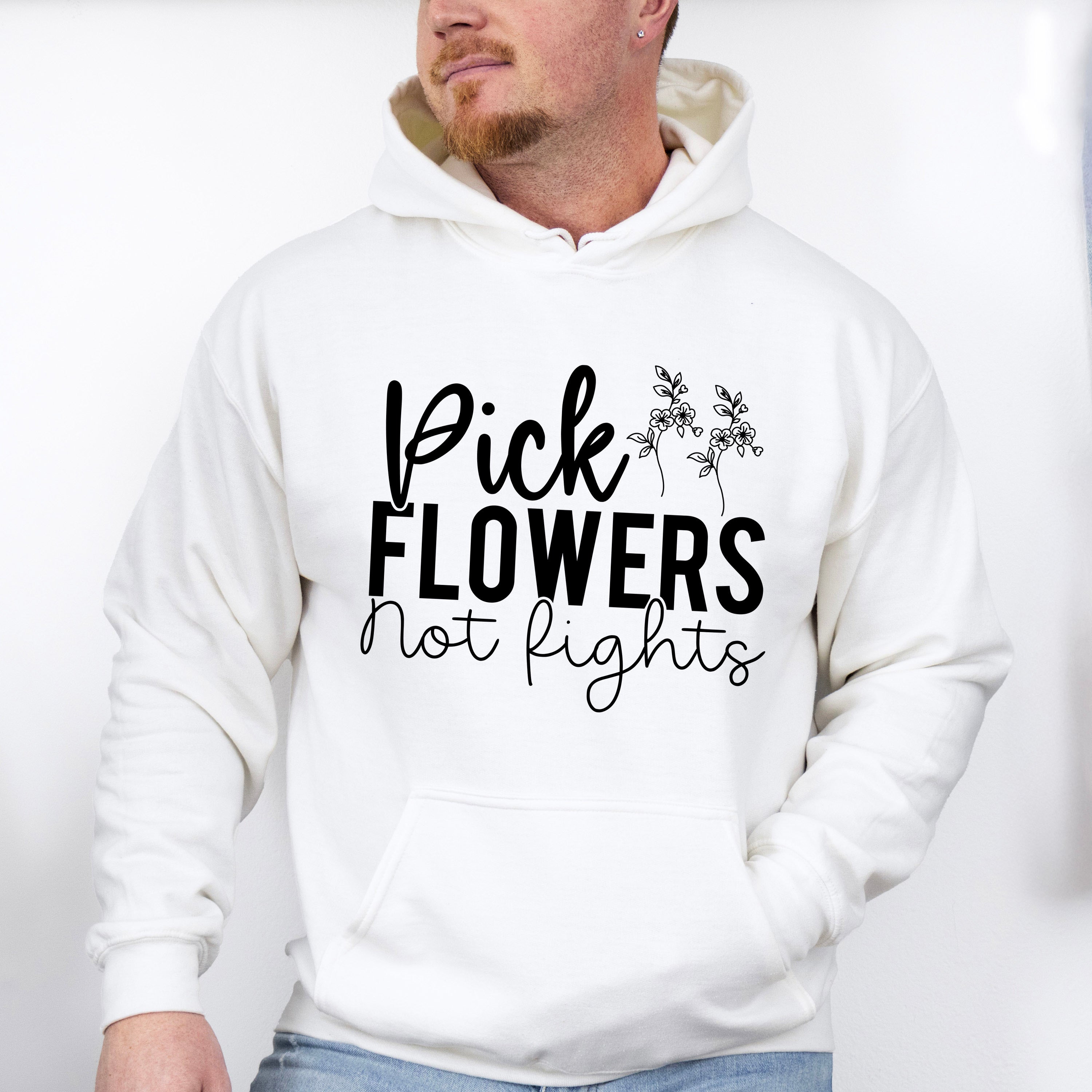 Pick Flowers Not Fights - Anti Bullying Unisex Crewneck T-Shirt Sweatshirt Hoodie