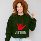 Stop Bullying Hand Design - Anti Bullying Unisex Crewneck T-Shirt Sweatshirt Hoodie