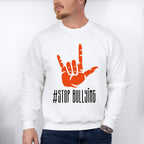 Stop Bullying Hand Design - Anti Bullying Unisex Crewneck T-Shirt Sweatshirt Hoodie