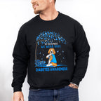 In November We Wear Blue Dog Design - Diabetes Unisex Crewneck T-Shirt Sweatshirt Hoodie