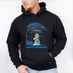 In November We Wear Blue Dog Design - Diabetes Unisex Crewneck T-Shirt Sweatshirt Hoodie