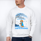 In November We Wear Blue Dog Design - Diabetes Unisex Crewneck T-Shirt Sweatshirt Hoodie