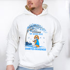 In November We Wear Blue Dog Design - Diabetes Unisex Crewneck T-Shirt Sweatshirt Hoodie