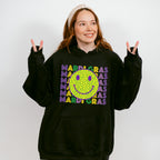 Mardi Gras Smile Face Design - Mardi Gras Unisex Crewneck T-Shirt Sweatshirt Hoodie