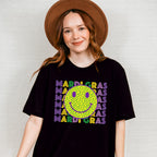 Mardi Gras Smile Face Design - Mardi Gras Unisex Crewneck T-Shirt Sweatshirt Hoodie