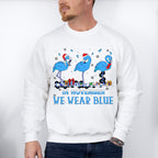 In November We Wear Blue Flamingo - Diabetes Unisex Crewneck T-Shirt Sweatshirt Hoodie