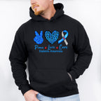 Peace Love Cure Diabetes - Diabetes Unisex Crewneck T-Shirt Sweatshirt Hoodie