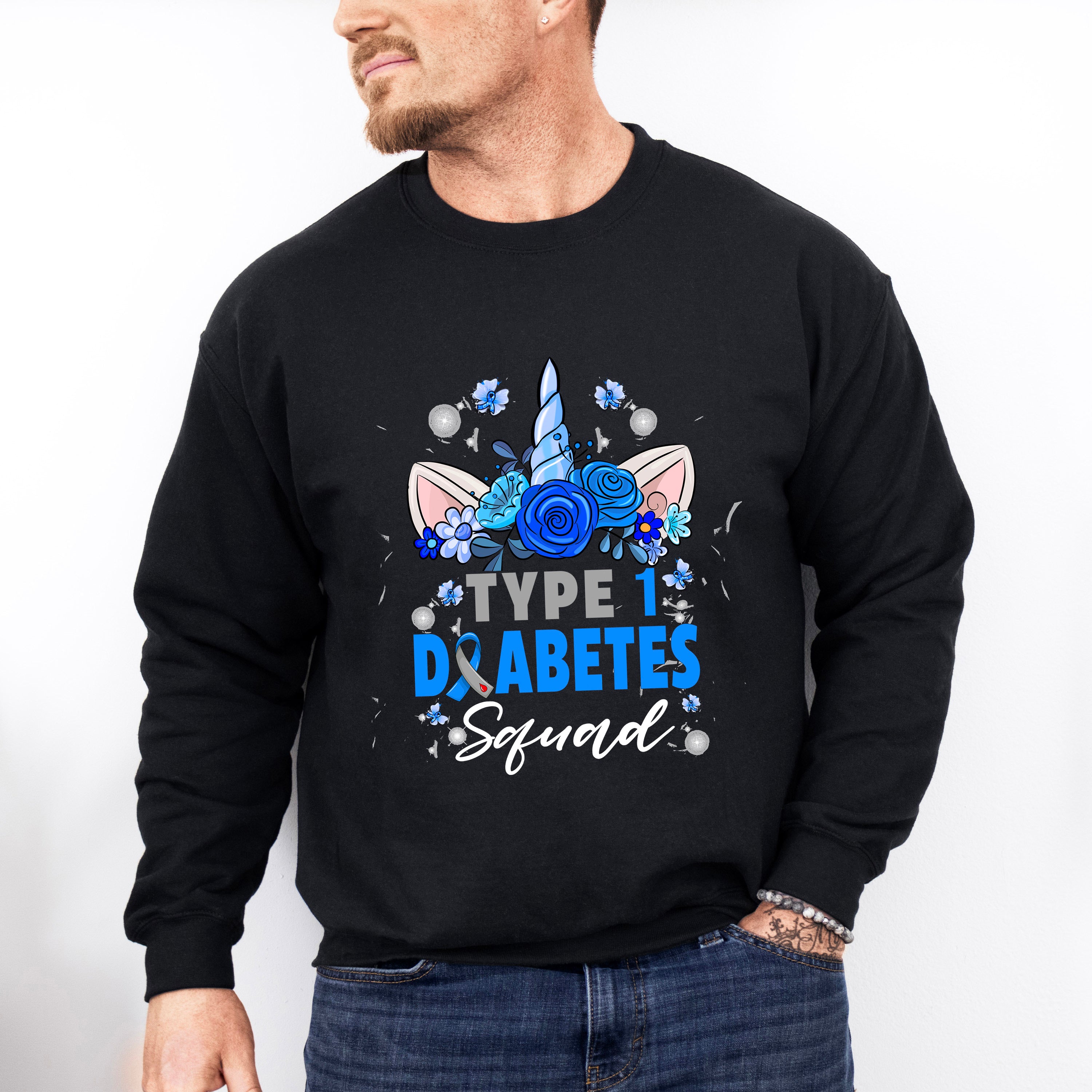 Type 1 Diabetes Squad - Diabetes Unisex Crewneck T-Shirt Sweatshirt Hoodie