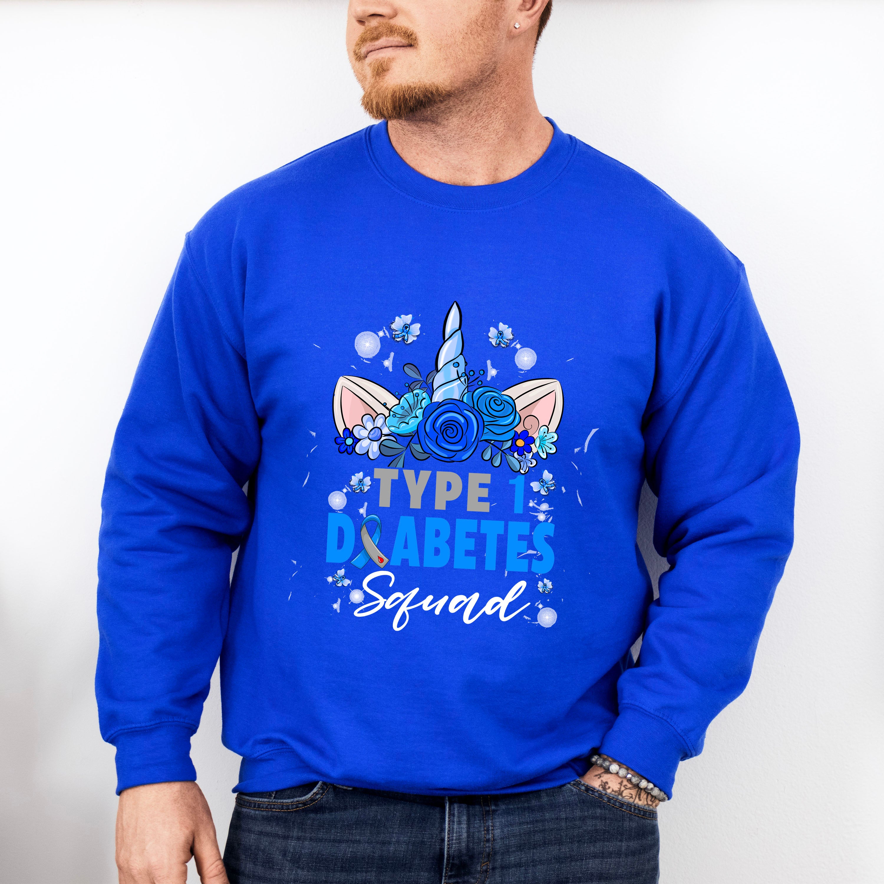 Type 1 Diabetes Squad - Diabetes Unisex Crewneck T-Shirt Sweatshirt Hoodie