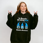 In November We Wear Blue Gnome - Diabetes Unisex Crewneck T-Shirt Sweatshirt Hoodie