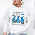 In November We Wear Blue Gnome - Diabetes Unisex Crewneck T-Shirt Sweatshirt Hoodie