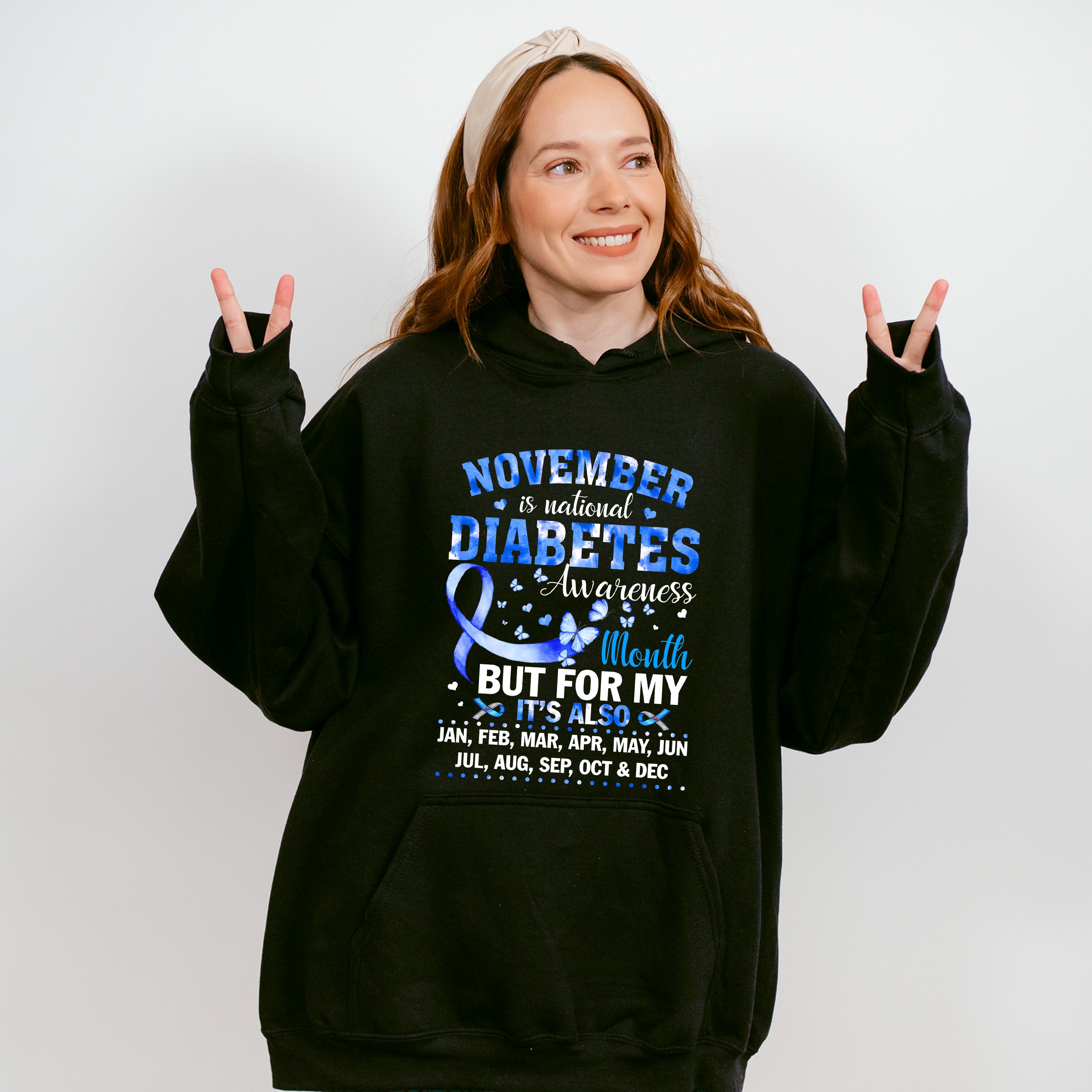 National Diabetes Month - Diabetes Unisex Crewneck T-Shirt Sweatshirt Hoodie