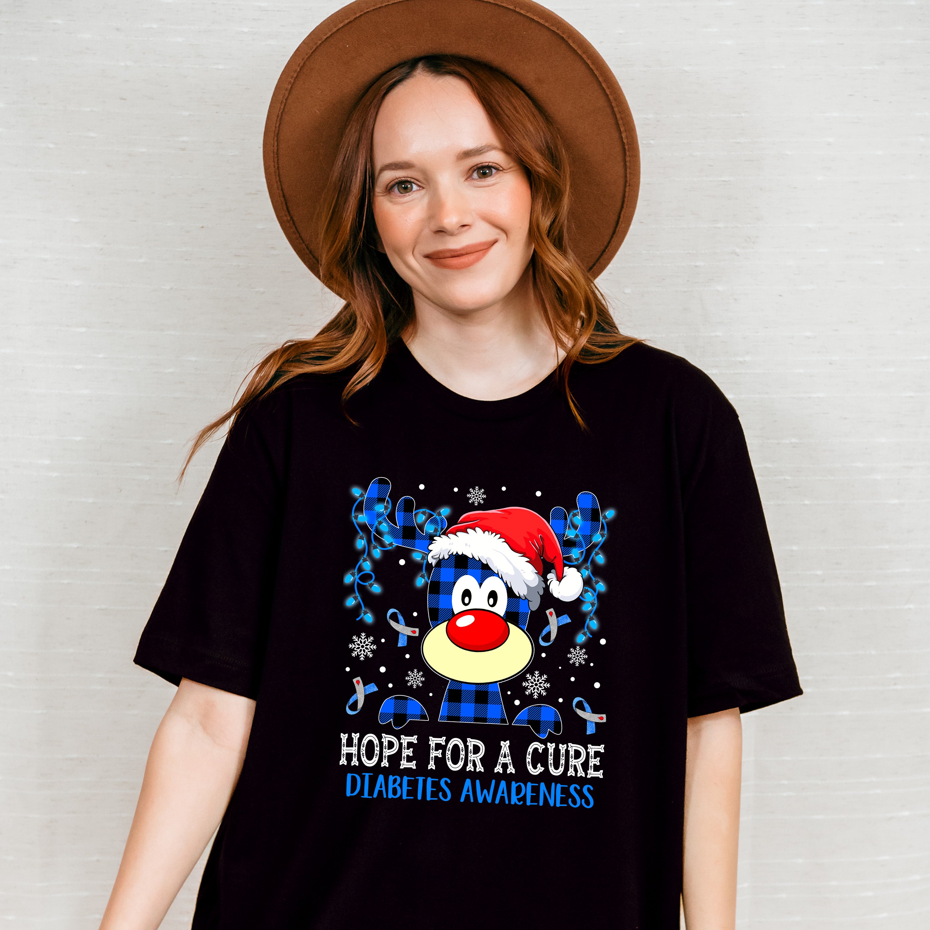 Hope For A Cure - Diabetes Unisex Crewneck T-Shirt Sweatshirt Hoodie