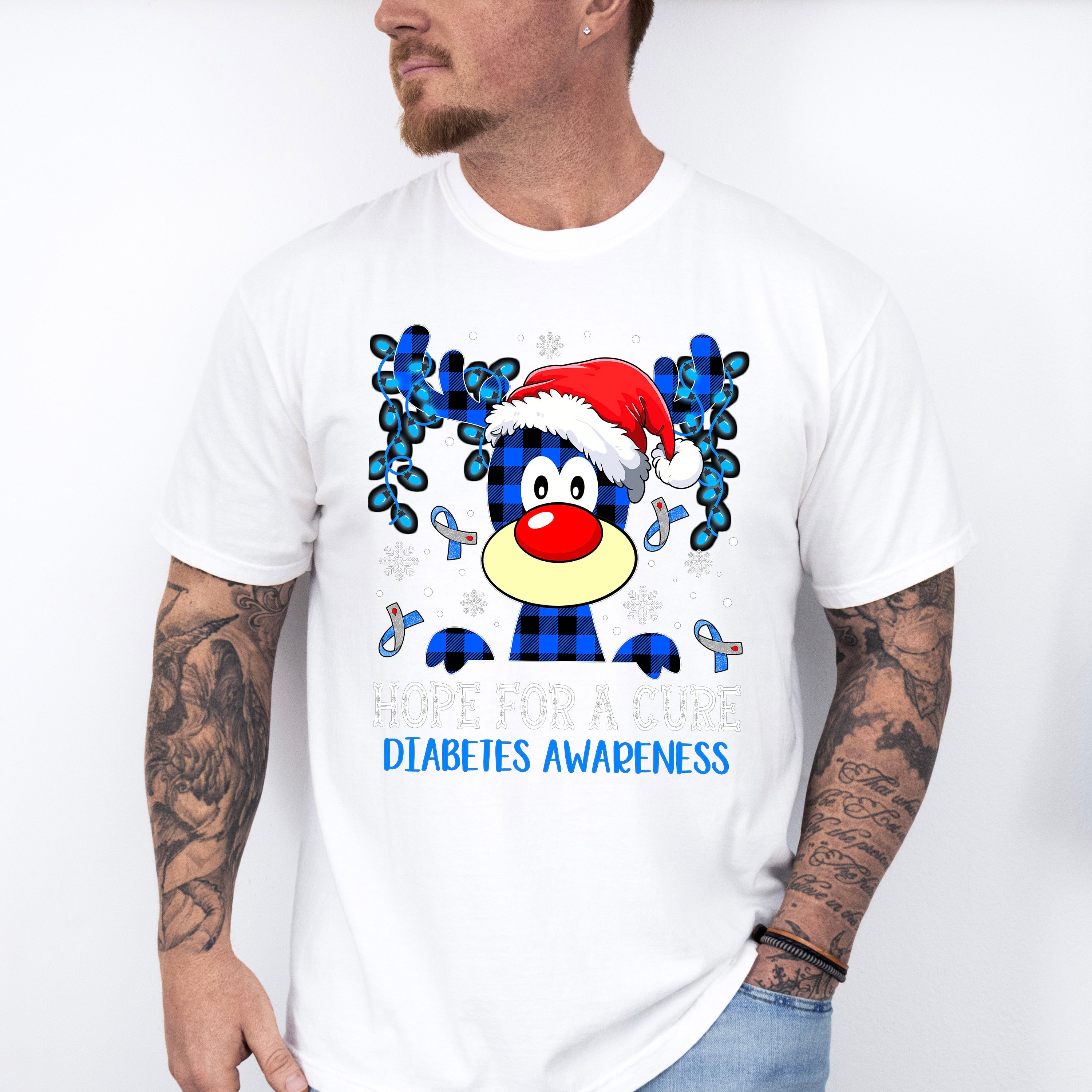 Hope For A Cure - Diabetes Unisex Crewneck T-Shirt Sweatshirt Hoodie