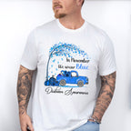 November We Wear Blue Car Design - Diabetes Unisex Crewneck T-Shirt Sweatshirt Hoodie