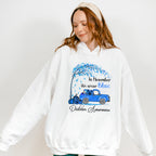 November We Wear Blue Car Design - Diabetes Unisex Crewneck T-Shirt Sweatshirt Hoodie