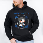 Diabetes Cycle Cat Design - Diabetes Unisex Crewneck T-Shirt Sweatshirt Hoodie