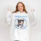 Diabetes Cycle Cat Design - Diabetes Unisex Crewneck T-Shirt Sweatshirt Hoodie