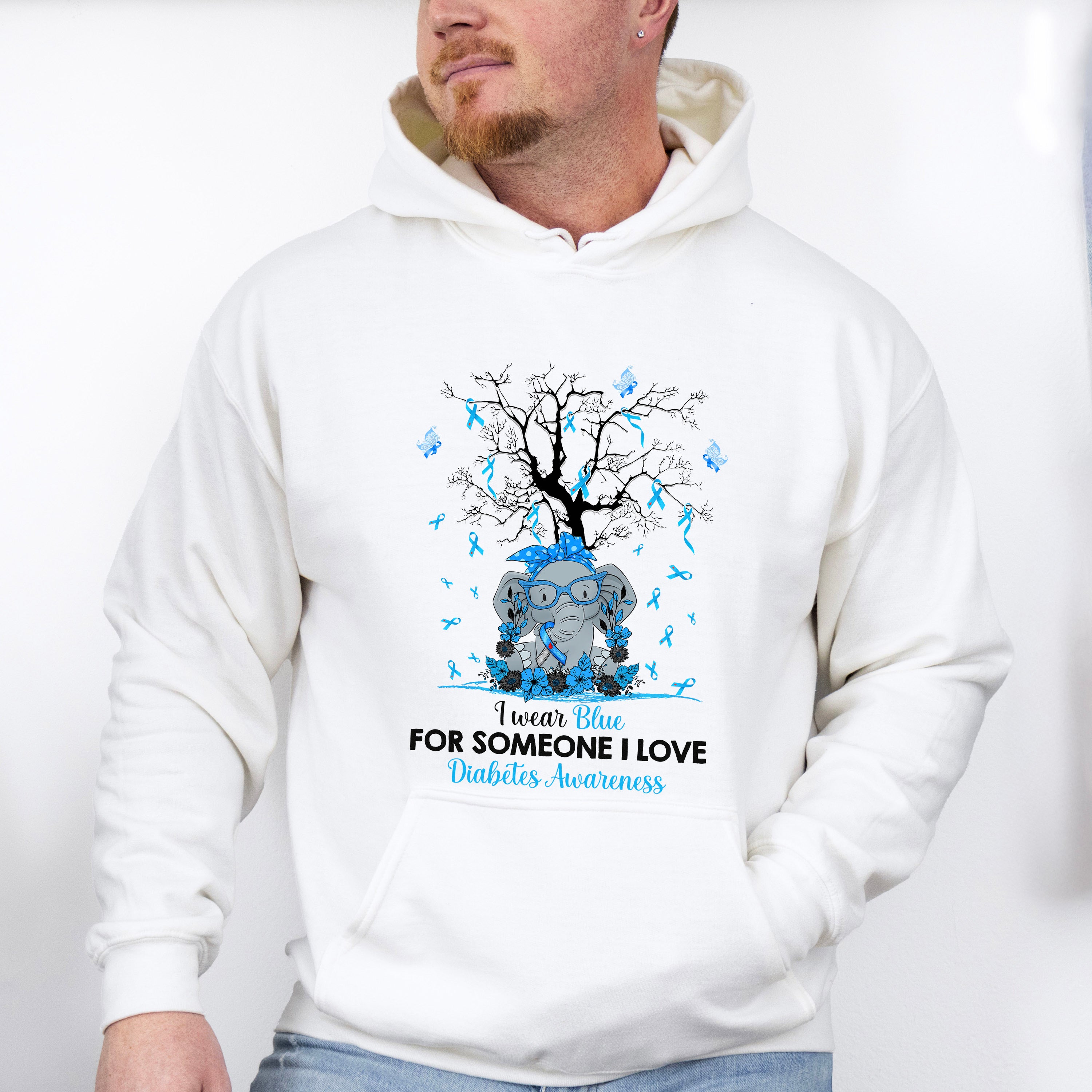 I Wear Blue For Someone I Love - Diabetes Unisex Crewneck T-Shirt Sweatshirt Hoodie
