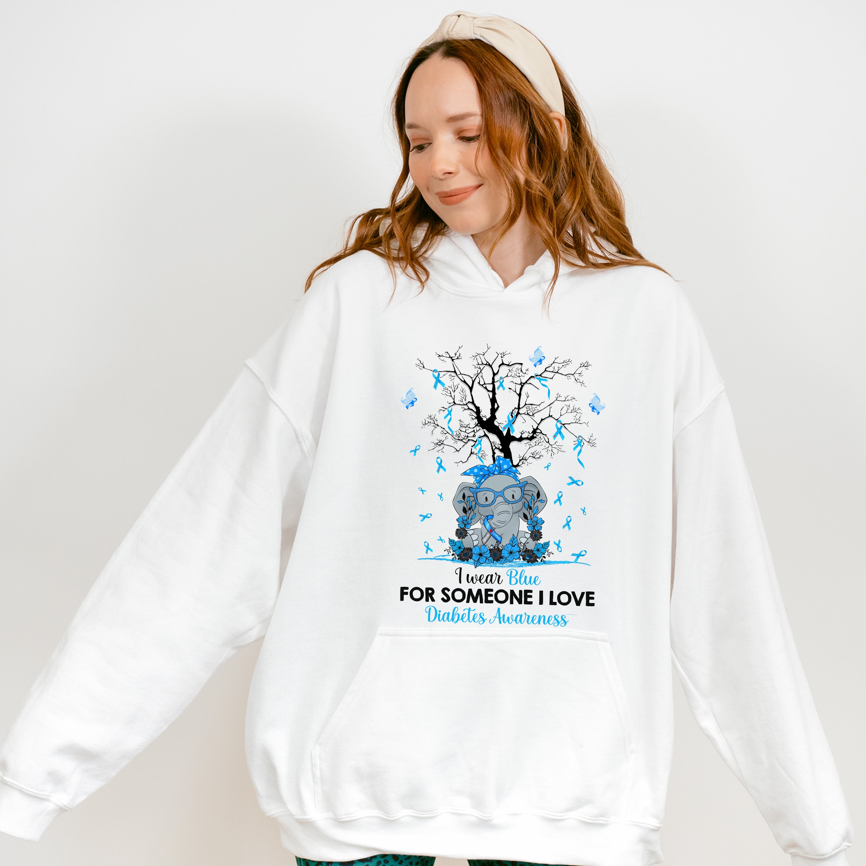 I Wear Blue For Someone I Love - Diabetes Unisex Crewneck T-Shirt Sweatshirt Hoodie