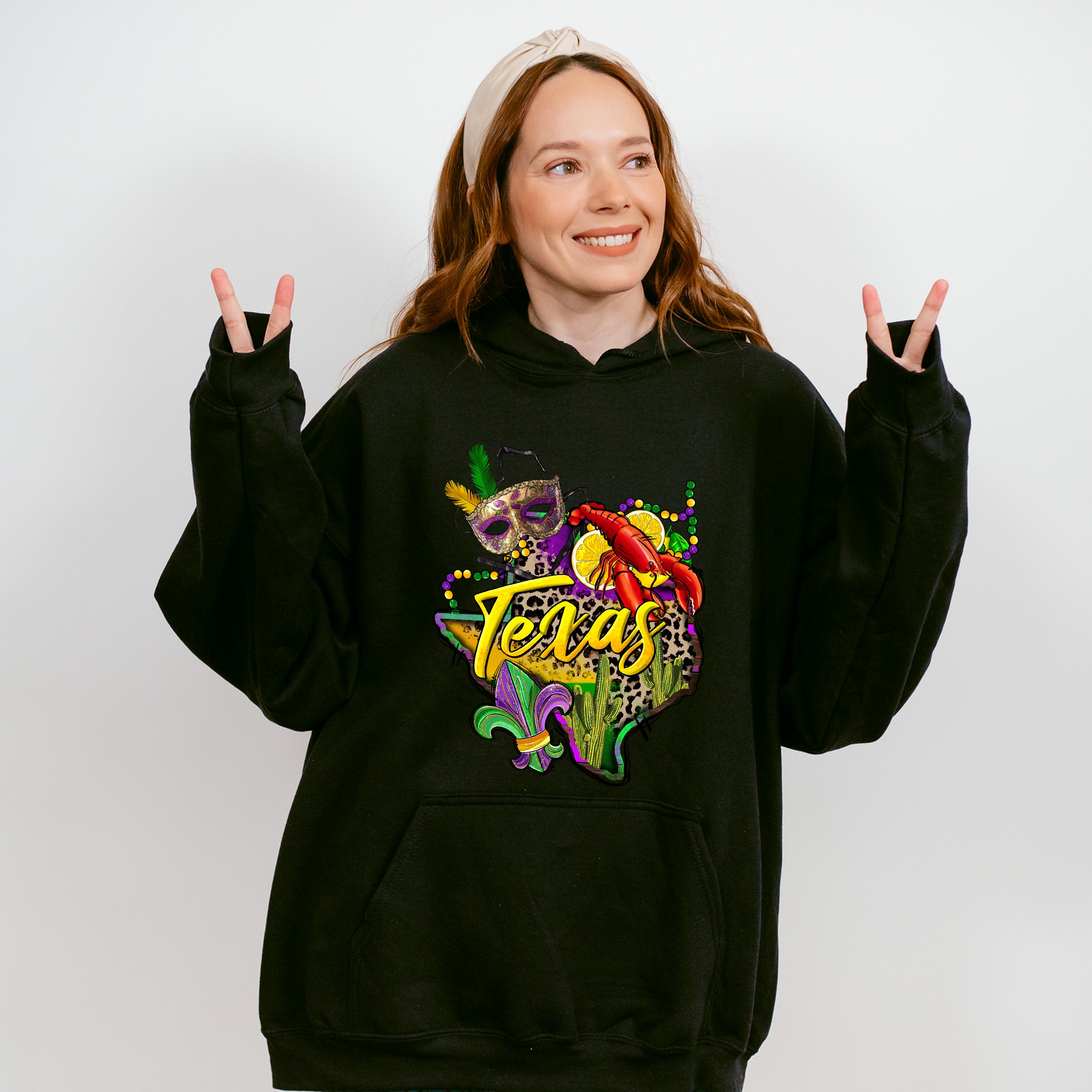 Texas Mardi Gras Design - Mardi Gras Unisex Crewneck T-Shirt Sweatshirt Hoodie