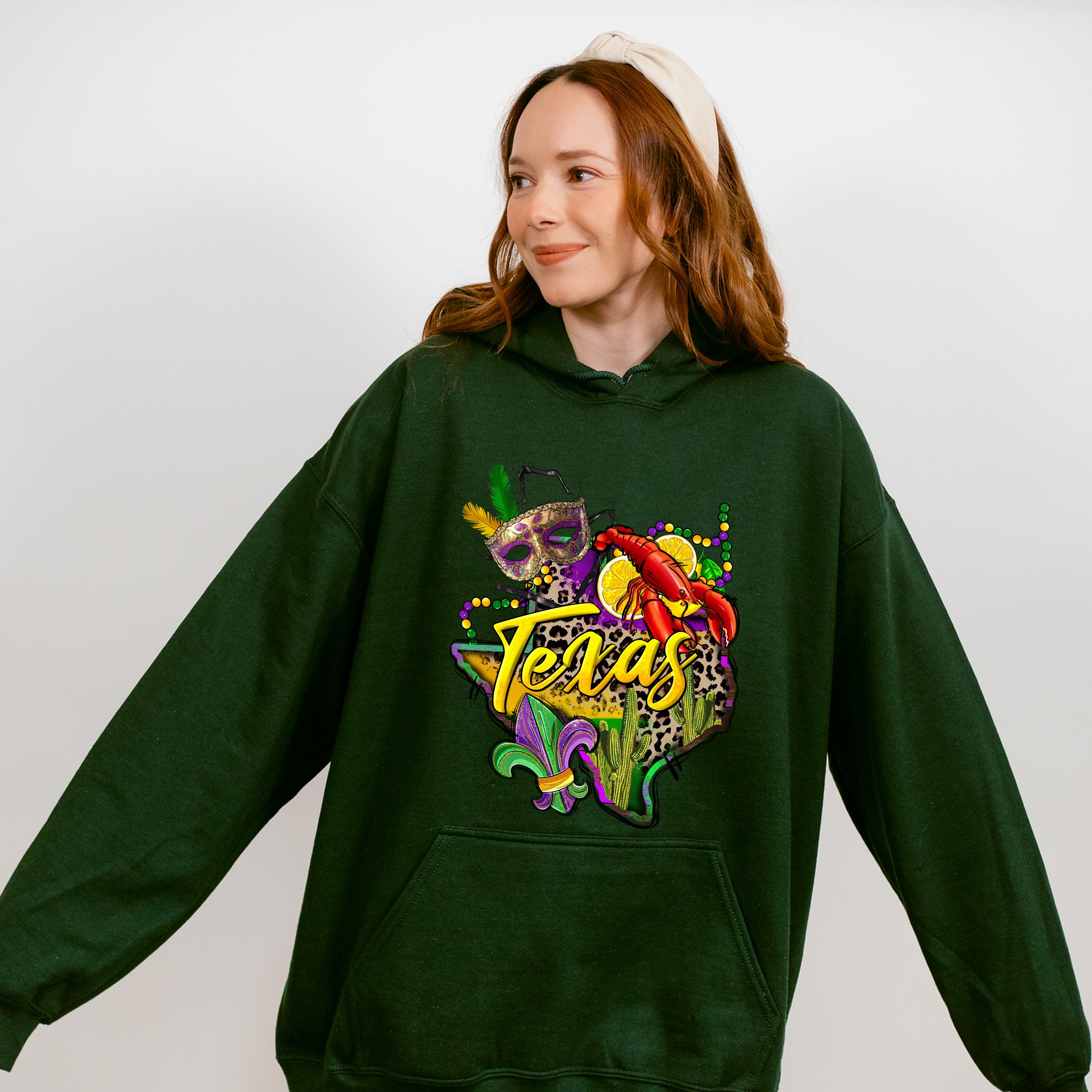 Texas Mardi Gras Design - Mardi Gras Unisex Crewneck T-Shirt Sweatshirt Hoodie