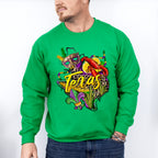 Texas Mardi Gras Design - Mardi Gras Unisex Crewneck T-Shirt Sweatshirt Hoodie