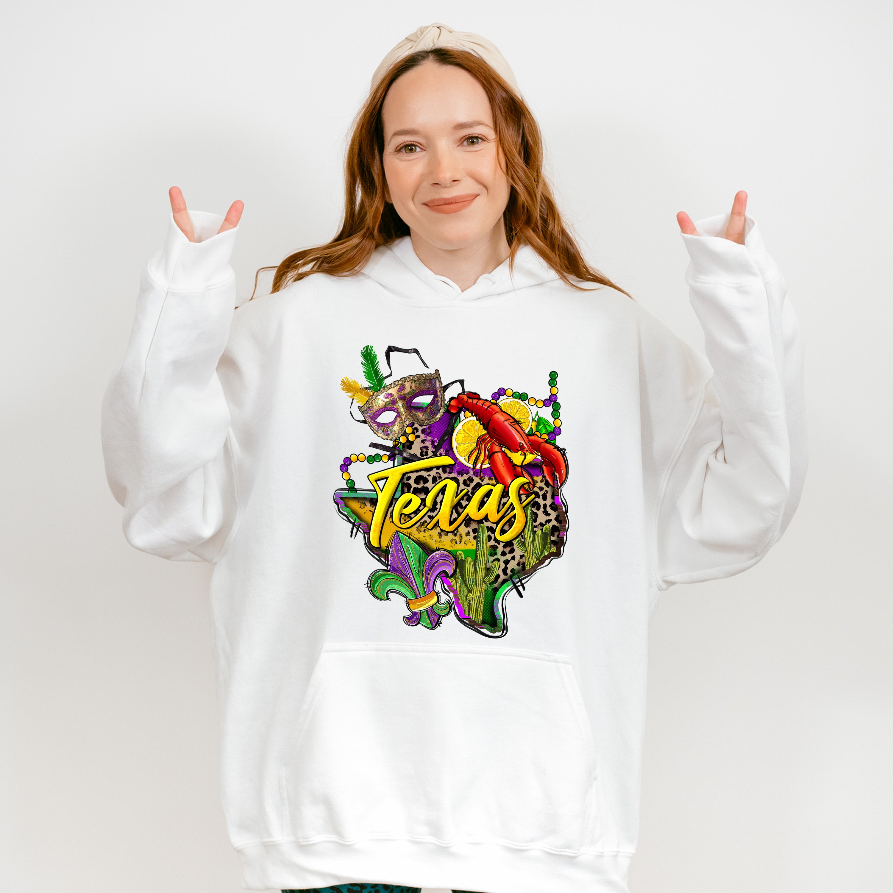 Texas Mardi Gras Design - Mardi Gras Unisex Crewneck T-Shirt Sweatshirt Hoodie