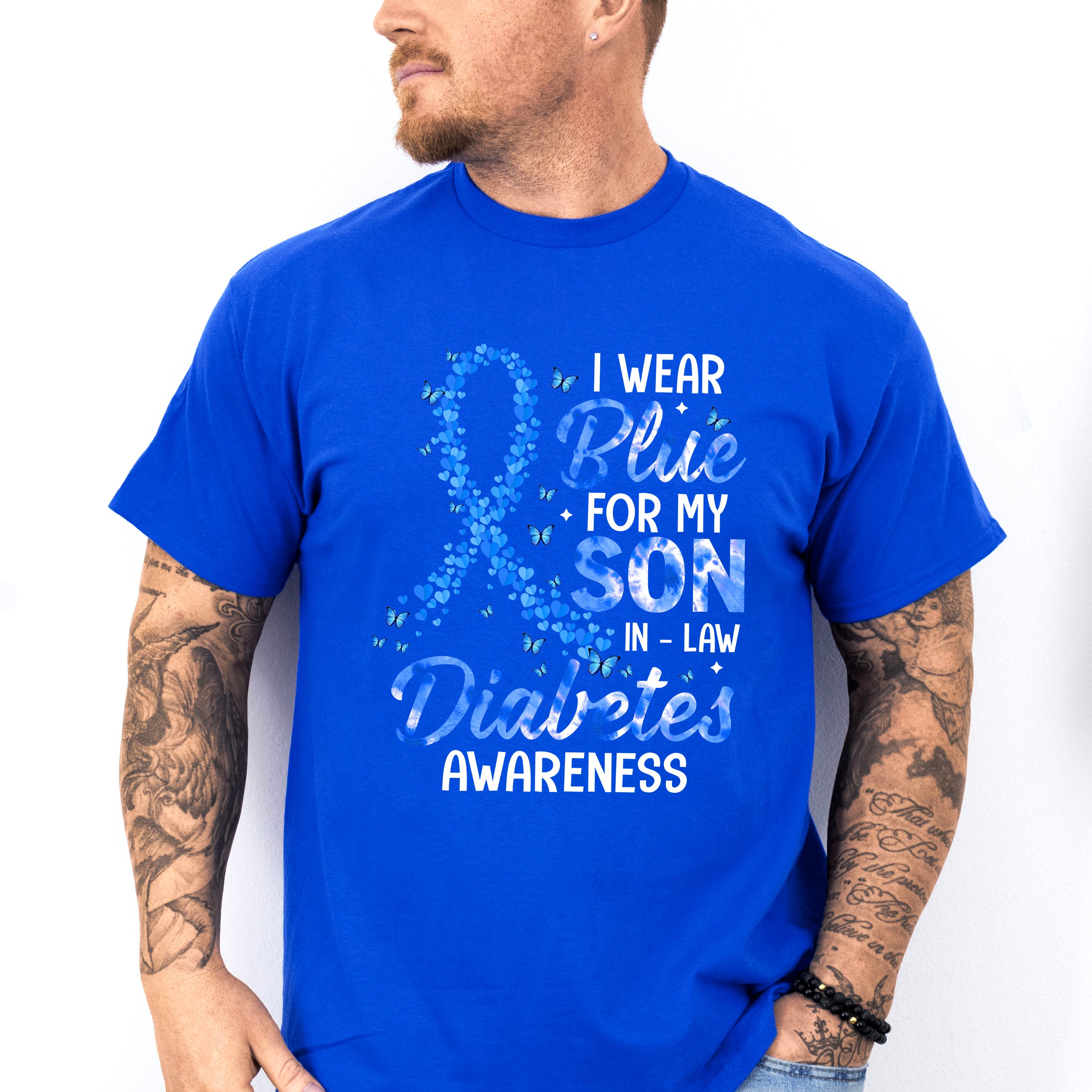 I Wear Blue For My Son In Law - Diabetes Unisex Crewneck T-Shirt Sweatshirt Hoodie