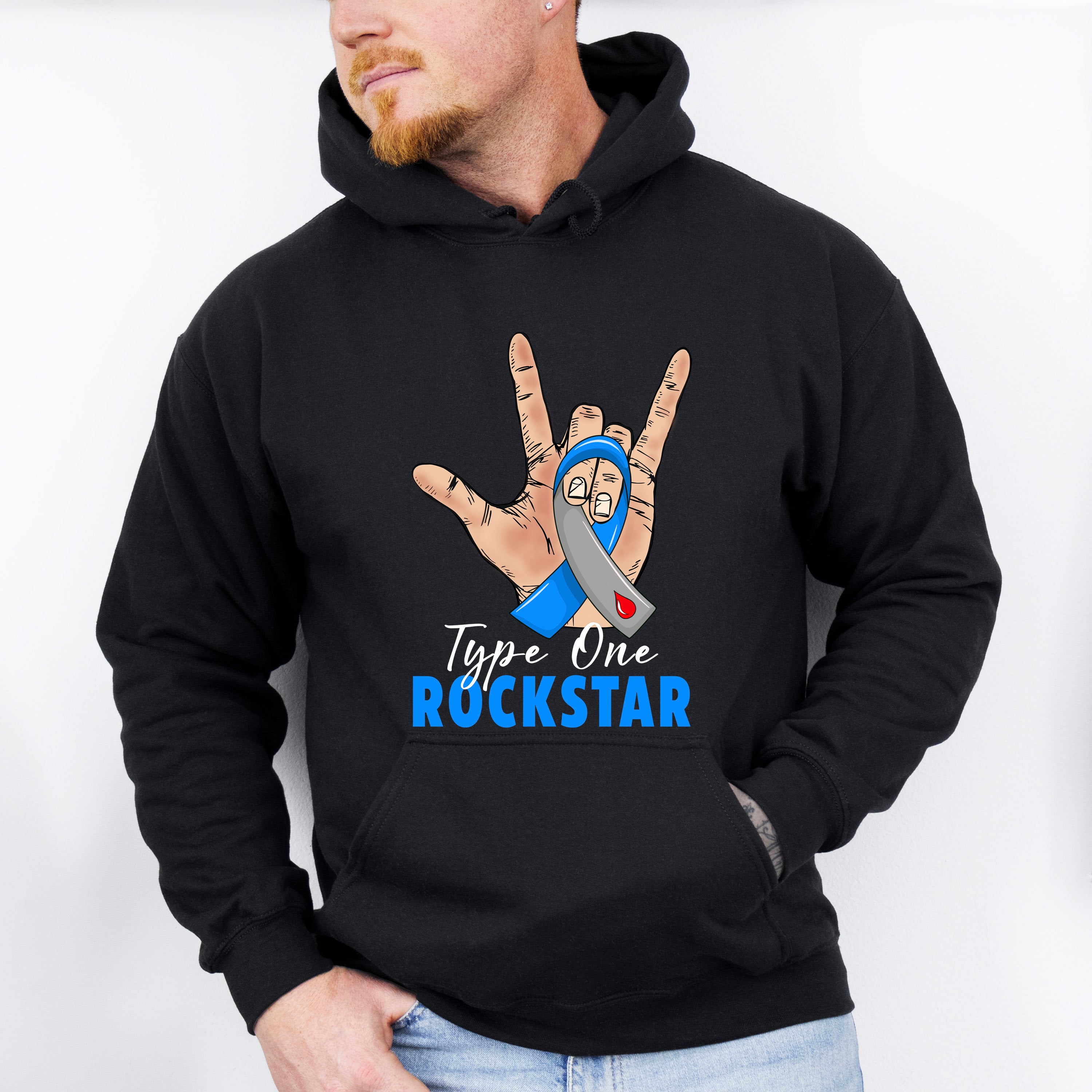 Type One Rockstar - Diabetes Unisex Crewneck T-Shirt Sweatshirt Hoodie